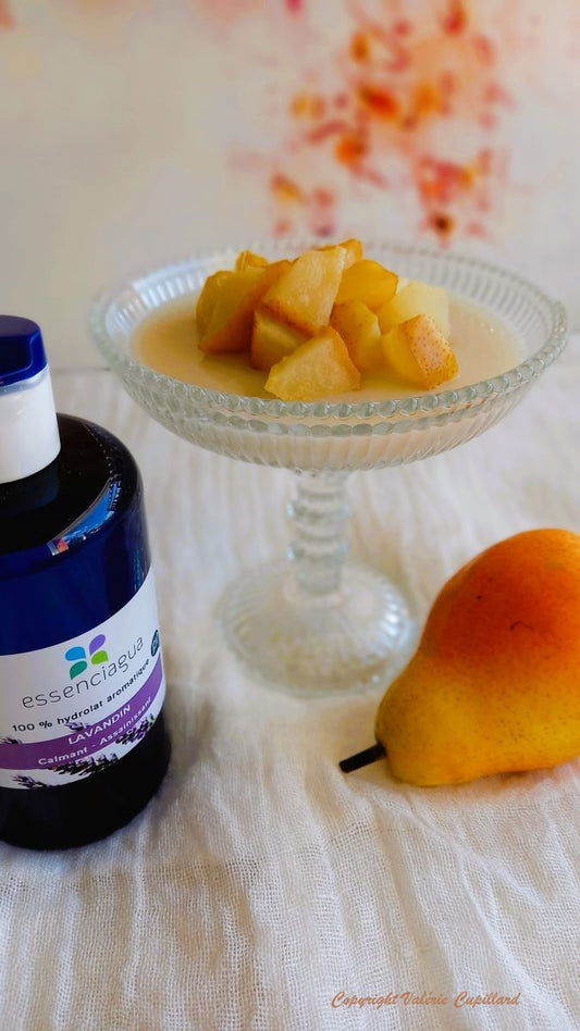 Panna cotta (sans lactose) au miel et lavandin