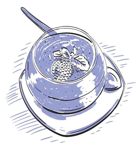 Soupe de framboises