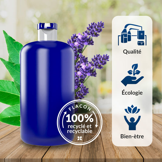 Le choix du PET recyclable et recyclé pour nos flacons d'hydrolat.