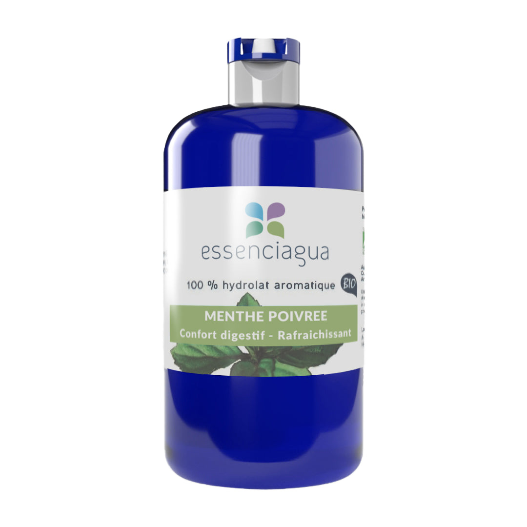 Hydrolat de Menthe Poivre bio et artisanal Essenciagua Hydrolat de Menthe Poivre bio et artisanal Essenciagua