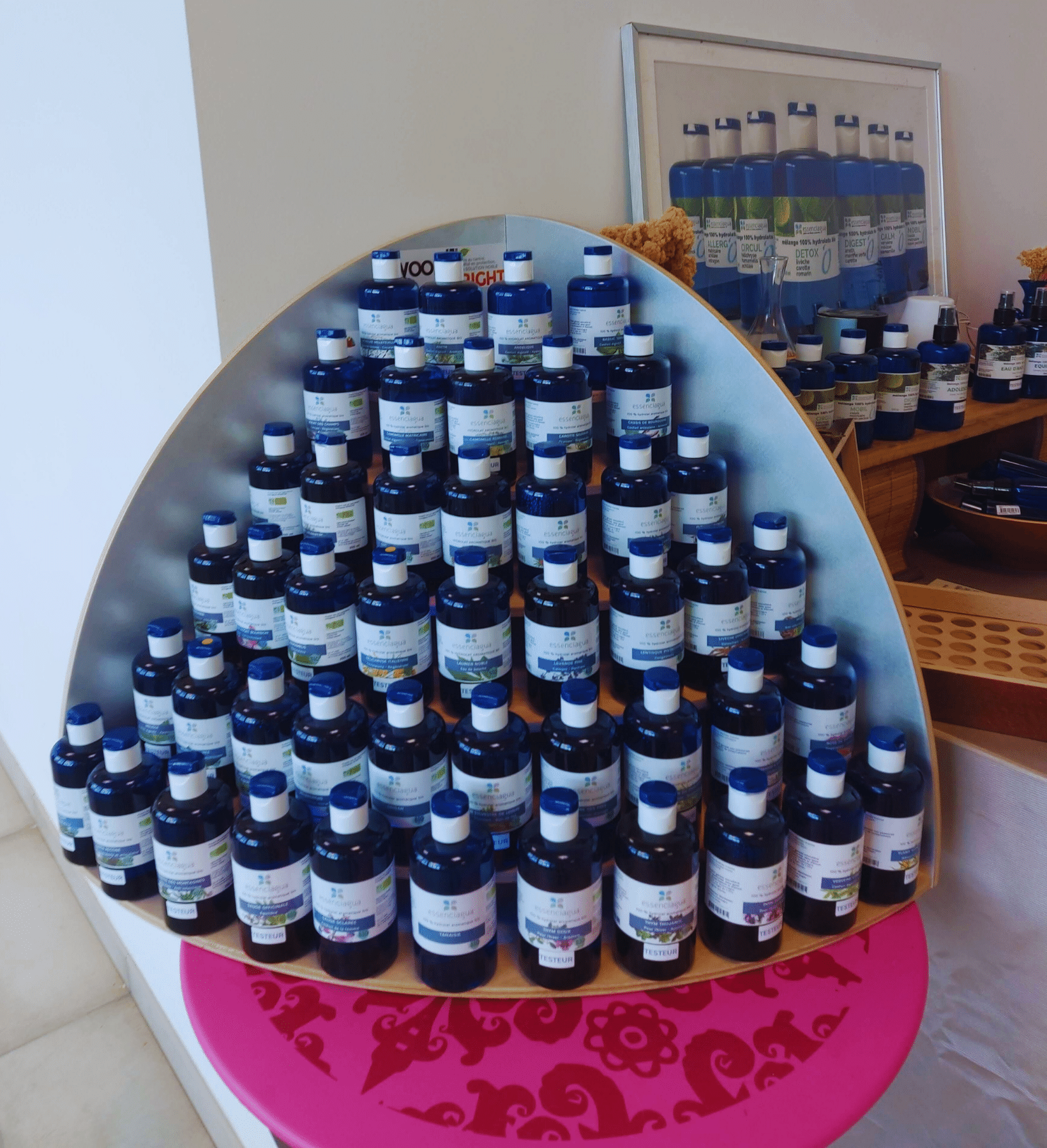 A display of hydrolats